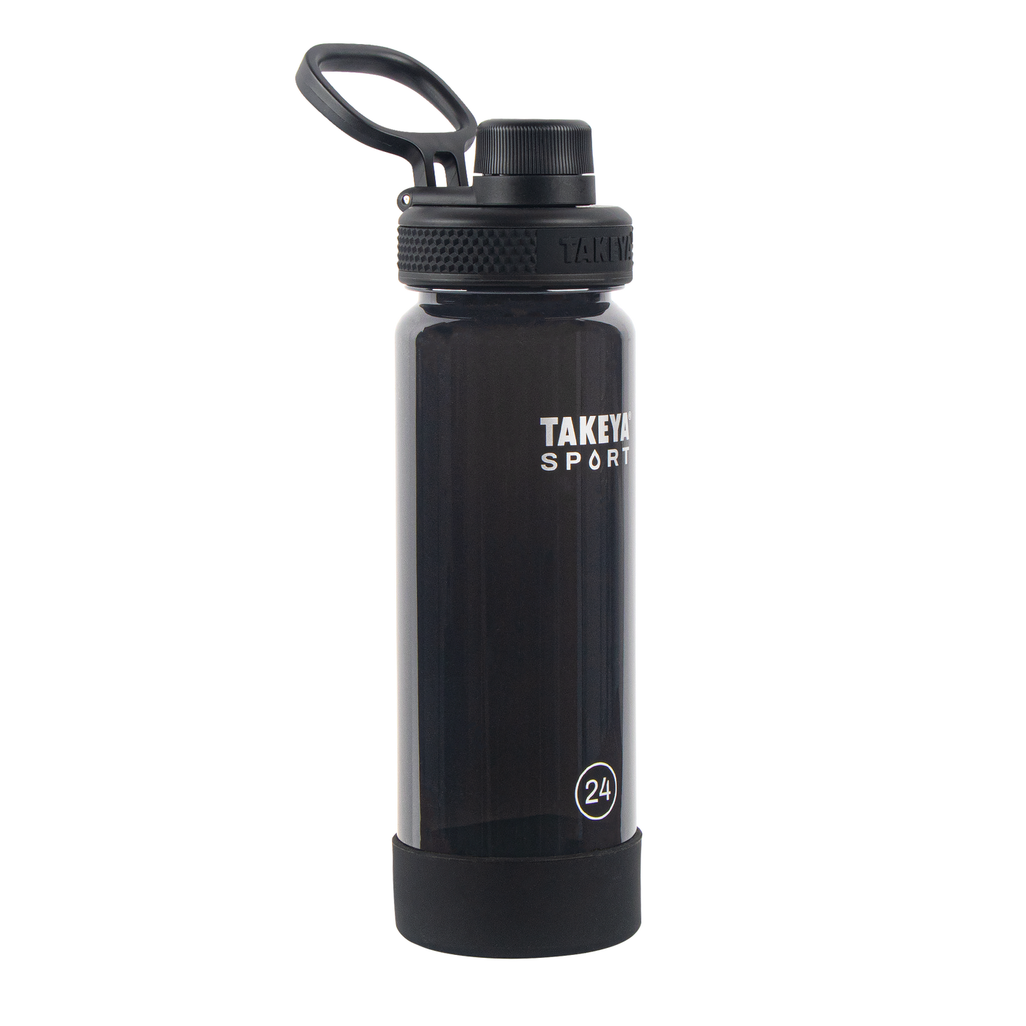 tritan-sport-water-bottle-with-spout-lid-p6 51664-TKS-Tritan-Spout-24-GrandSlamBlack-frontangle.png