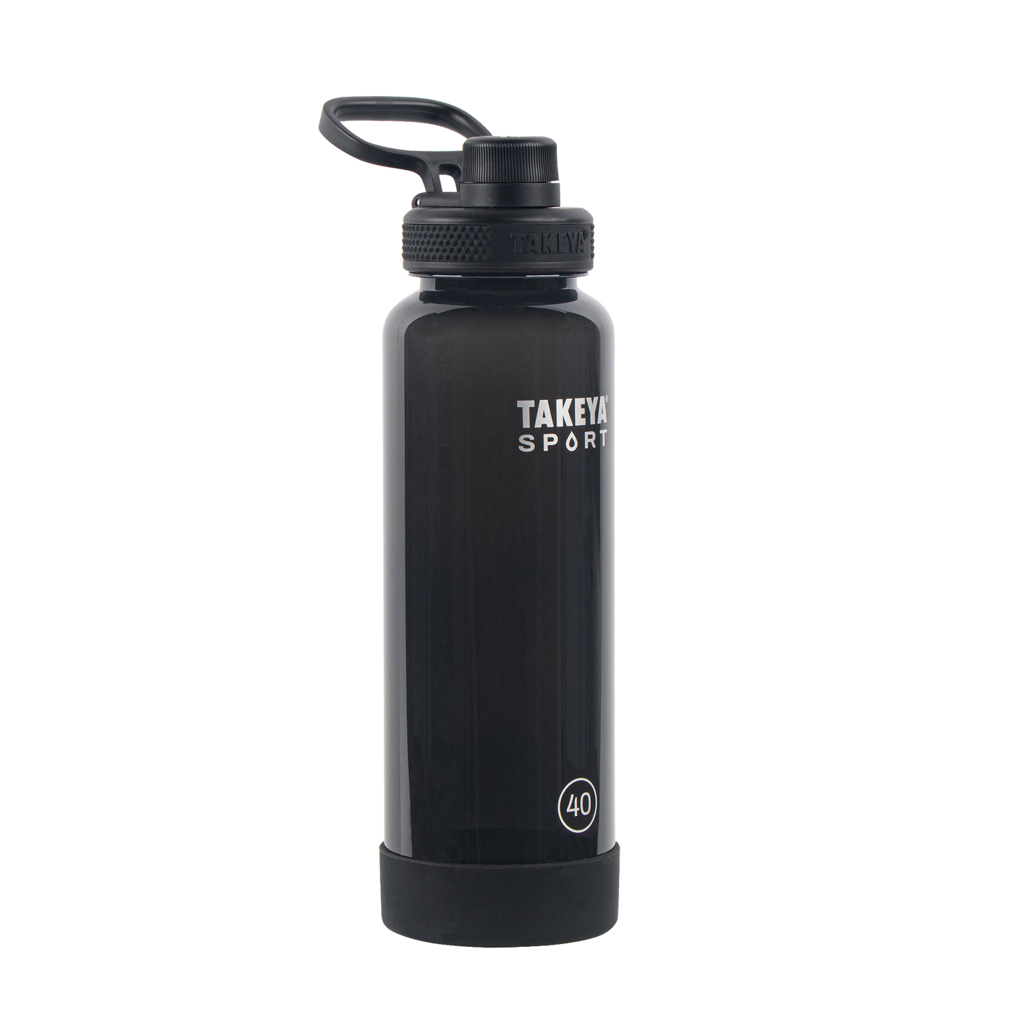 tritan-sport-water-bottle-with-spout-lid-p6 52023-TKS-Tritan-Spout-40-GrandSlamBlack-frontangle.png
